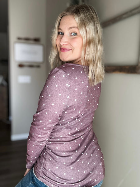 Shaley Polka Dot Top - SIZE MEDIUM