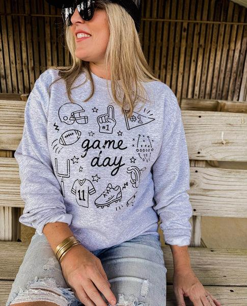 Game Day Doodle Sweatshirt - SIZE XL