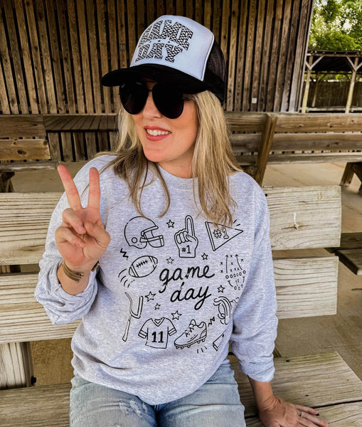 Game Day Doodle Sweatshirt - SIZE XL