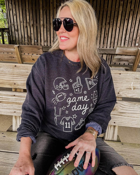 Game Day Doodle Sweatshirt - SIZE XL
