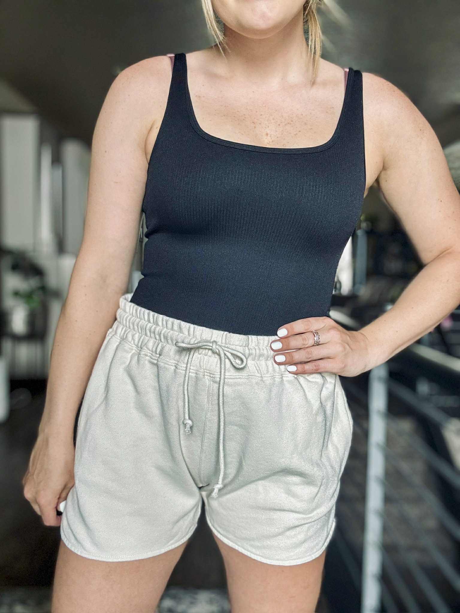 Laynee Drawstring Shorts - Alpaca