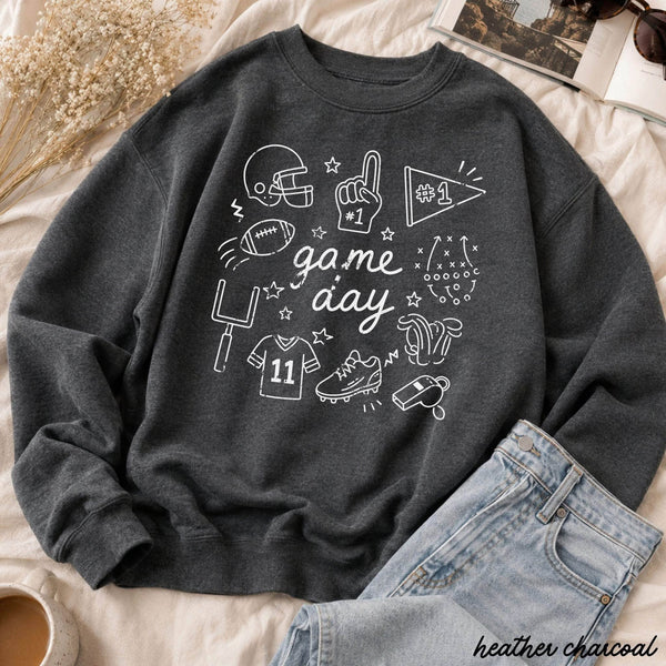 Game Day Doodle Sweatshirt - SIZE XL