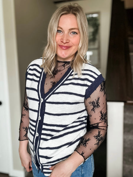 PREORDER Harlie Stripe Sweater Vest