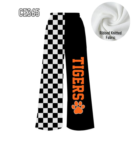 PREORDER Spiritwear Checkered Split Leg Bottom - TIGERS