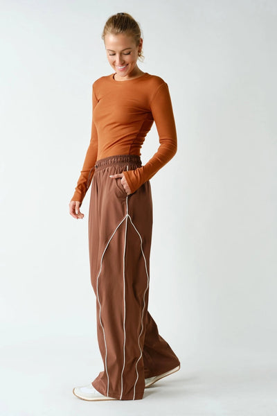 Mella Micro-Ribbed Long Sleeve - Golden