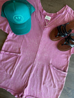 Sunshine State Mineral Wash Romper - Orchid