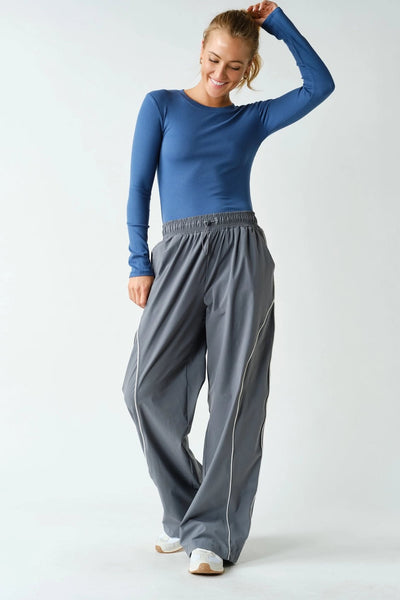 Mella Micro-Ribbed Long Sleeve - Ocean