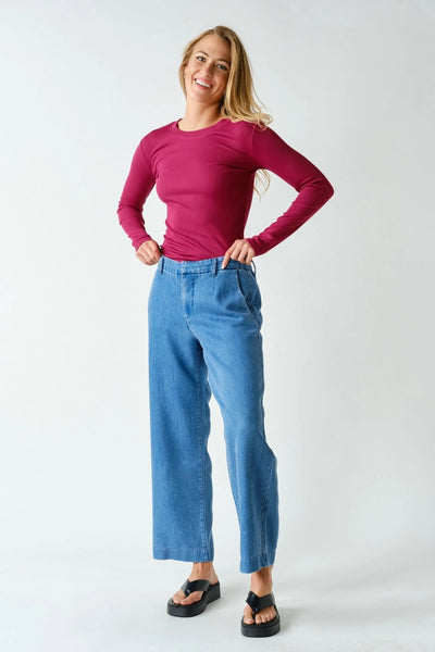Mella Micro-Ribbed Long Sleeve - Brambleberry