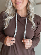 Verity Yoga Hoodie - Mahogany - SIZE SMALL