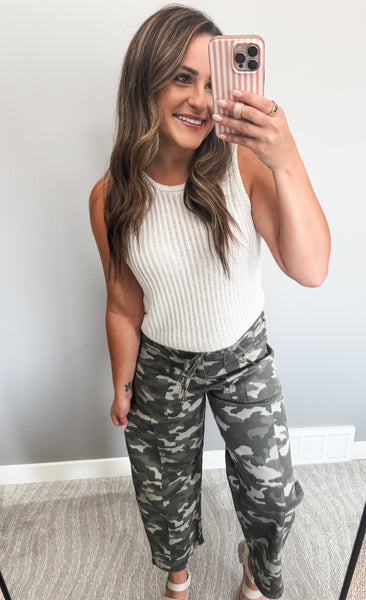 PREORDER Brantley Camo Drawstring Jean