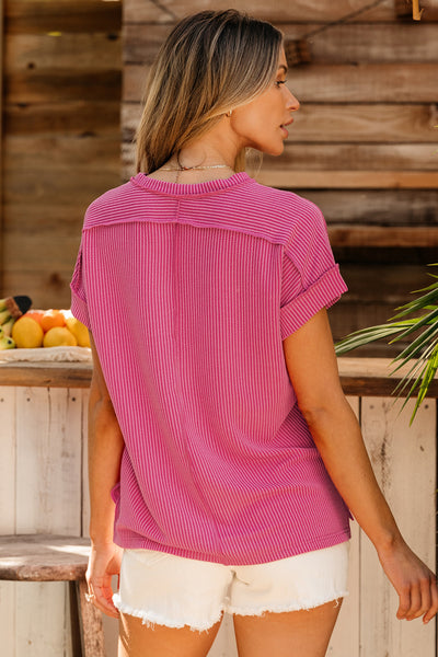 Rosalyn Ribbed Texture Top - 2 Color Options