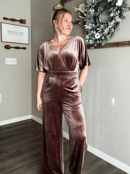 Evella Velvet Jumpsuit