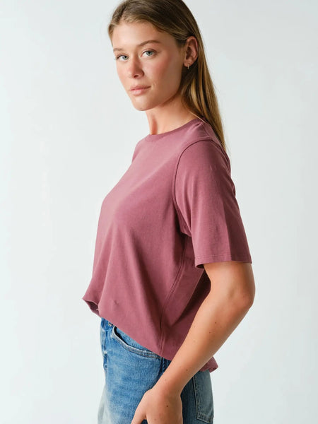 Mayden Boxy Basic Tee - Rosewood