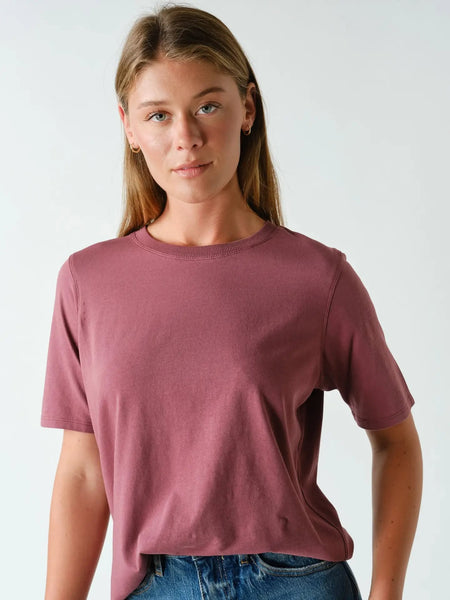Mayden Boxy Basic Tee - Rosewood