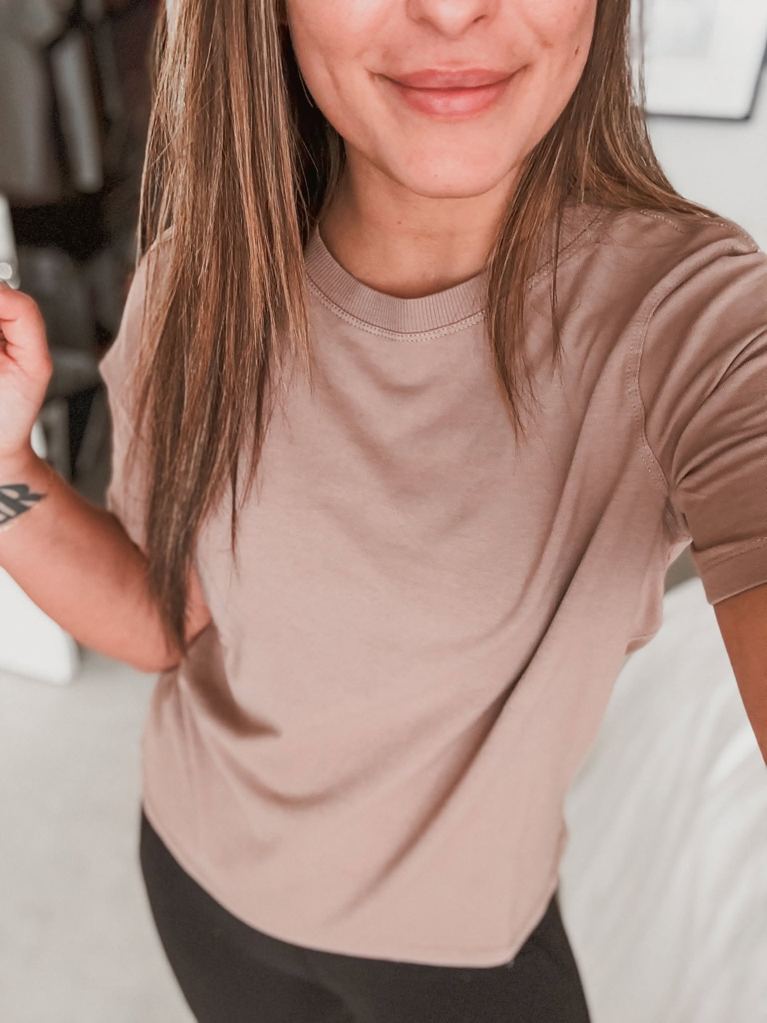 Mayden Boxy Basic Tee - Truffle