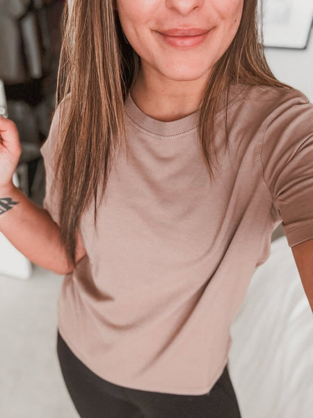Mayden Boxy Basic Tee - Truffle