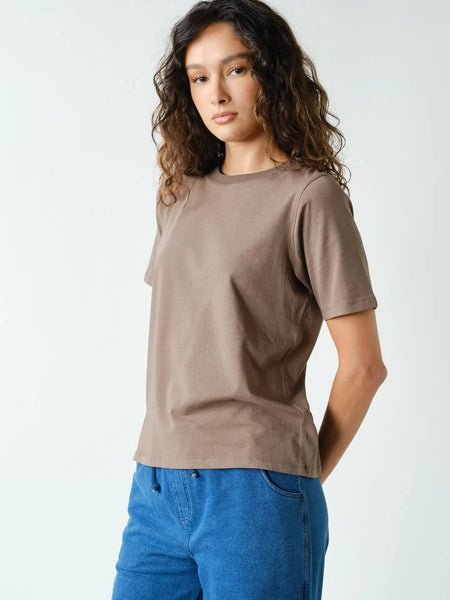 Mayden Boxy Basic Tee - Truffle