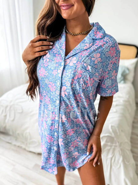 Pillow Talk Sleep Dress - Bluebell Floral