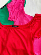 Elodie Crop Top - Red