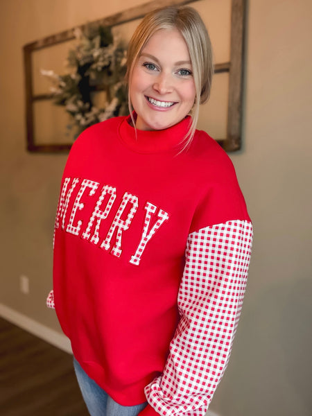 PREORDER Merry Mock Neck Pullover