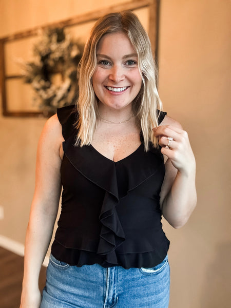 Livia Ruffle Peplum Tank