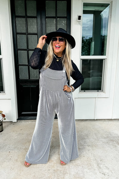 Janice Ribbed Overalls - 2 Color Options