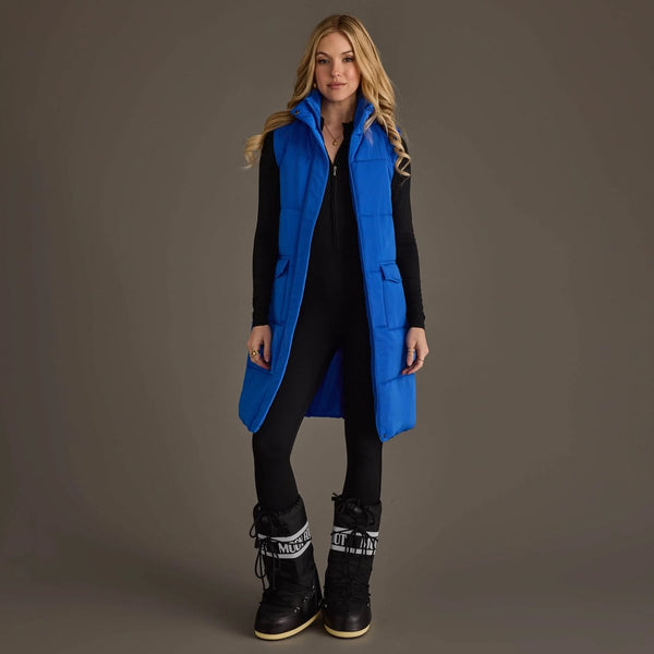 Tahoe Longline Puffer Vest - Royal Blue - SIZE LARGE