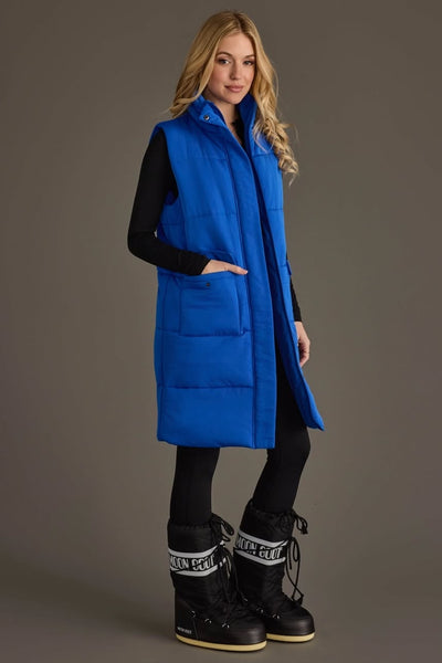 Tahoe Longline Puffer Vest - Royal Blue - SIZE LARGE