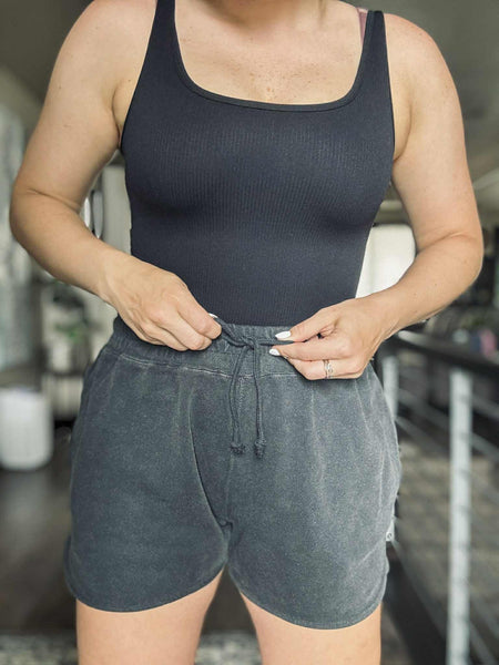 Laynee Drawstring Shorts - Black