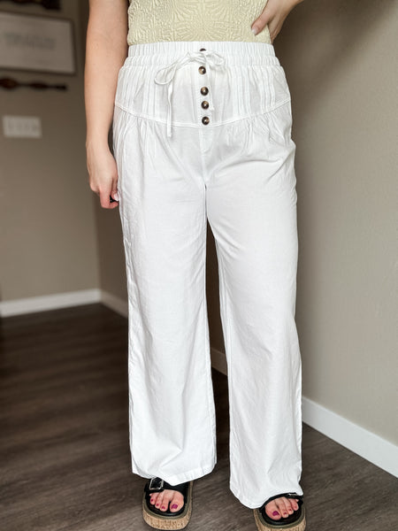 Tallulah Linen Pants - SIZE MEDIUM