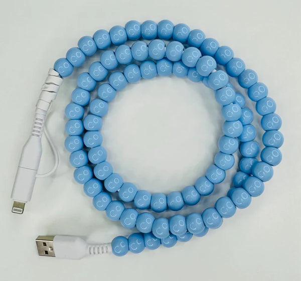 PREORDER Round Two Beaded Phone Charger