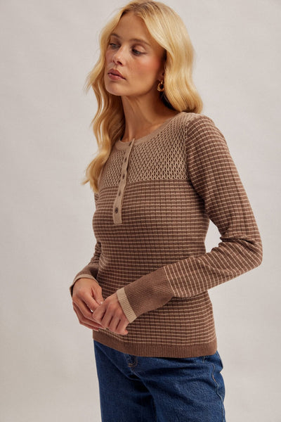 Luxley Contrast Thermal Top - Mocha