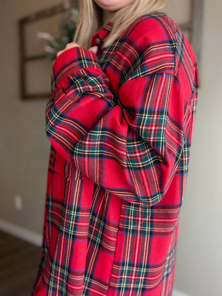 Tidings Plaid Button Down Top