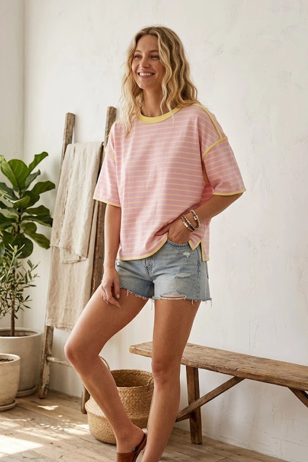 Islay Stripe Oversized Tee