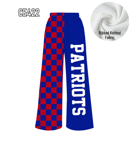 PREORDER Spiritwear Checkered Split Leg Bottom - PATRIOTS