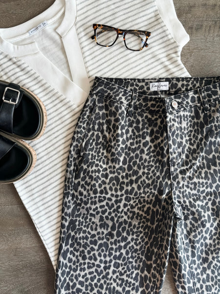 Untamed Wide Leg Leopard Pant