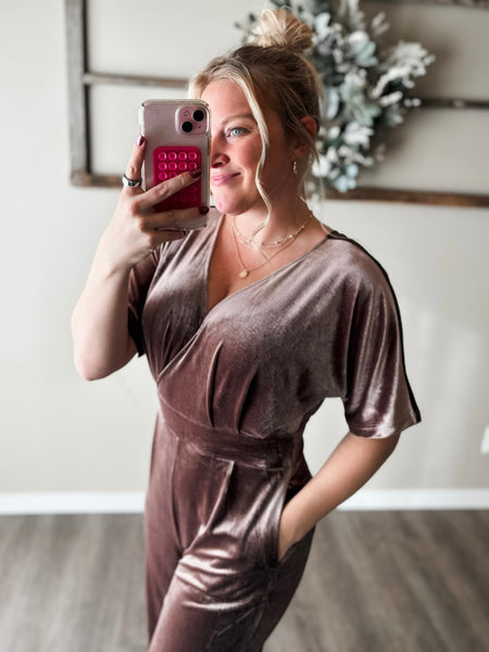 Evella Velvet Jumpsuit