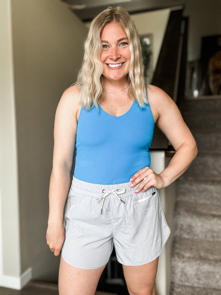 Saydee Lined Woven Shorts - Grey