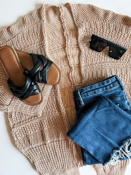 Kairi Netted Cardigan - Beige