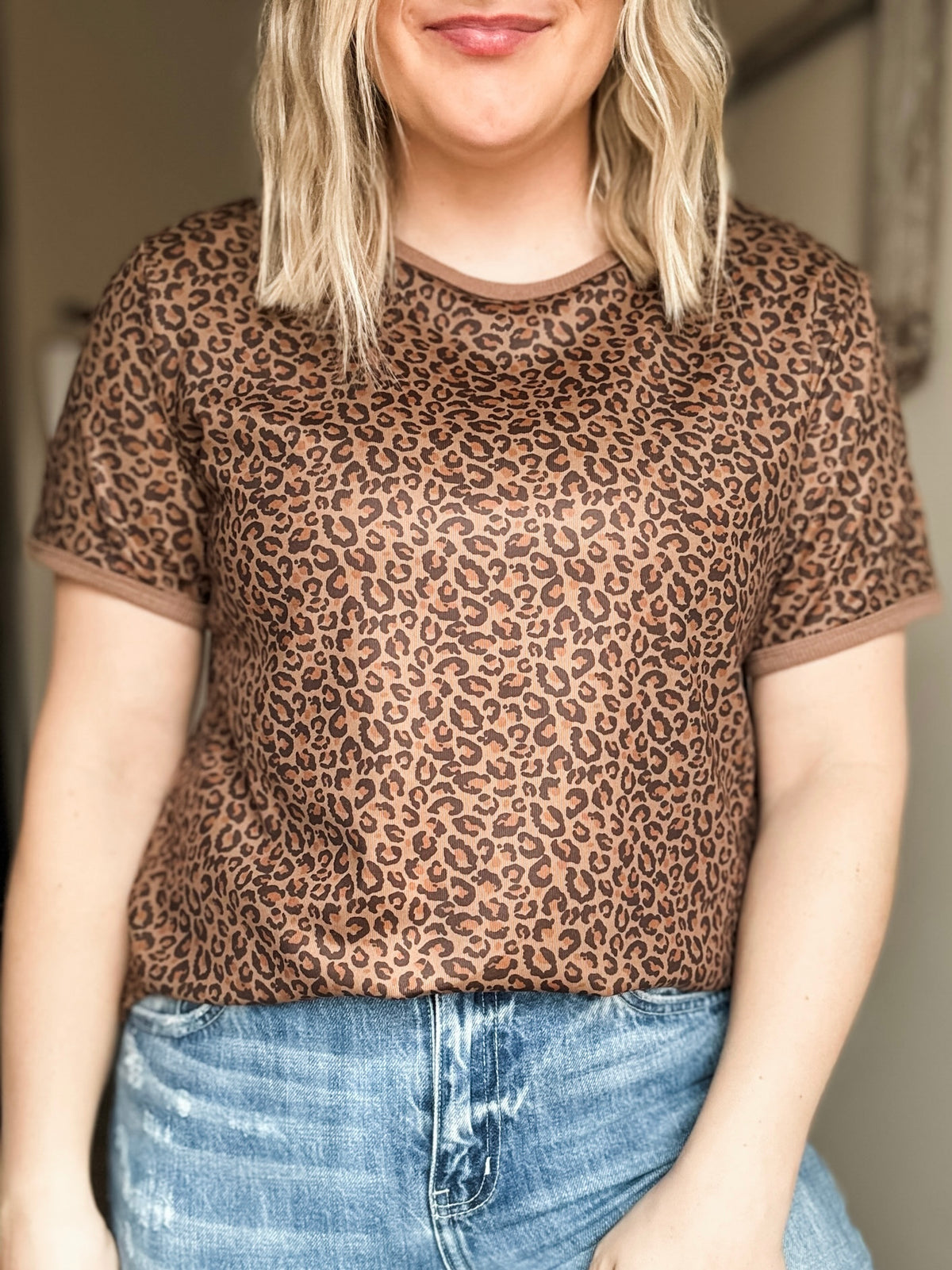 Wild Side Leopard Tee - SIZE MEDIUM