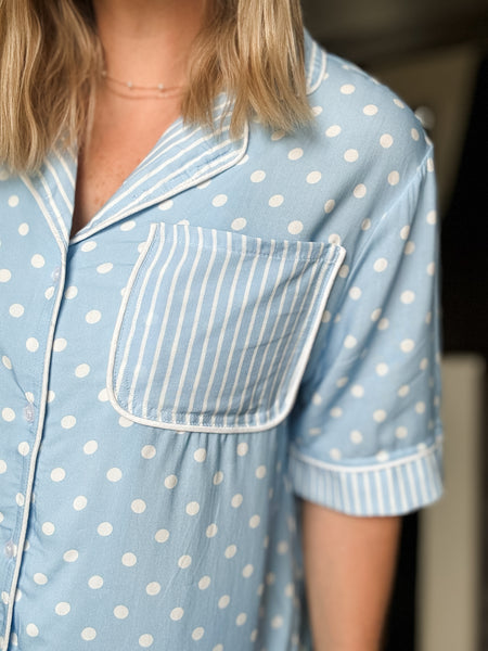 PREORDER Bedtime Beauty Polka Dot PJ Set