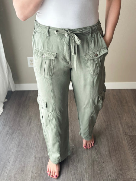 Riley Relaxed Cargo Pant - Sage