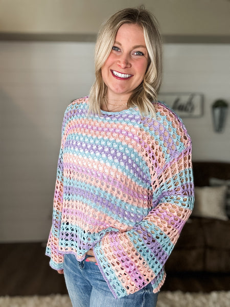 Easy Breeze Open Knit Sweater - SIZE MEDIUM