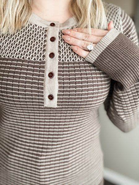 Luxley Contrast Thermal Top - Mocha