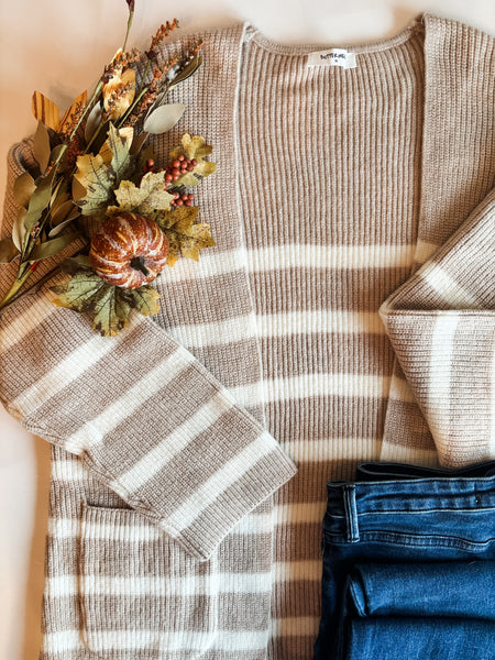 Marenna Stripe Maxi Cardigan