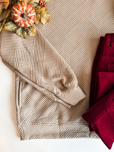 PREORDER Sway Textured Pullover Sweatshirt