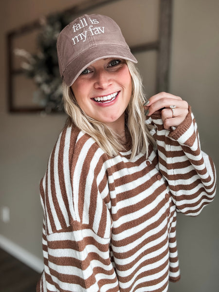 Fall Is My Fav Embroidered Baseball Cap