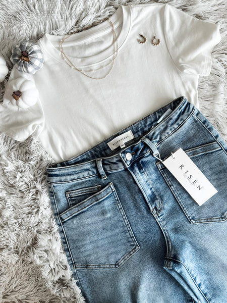 Frankie Slouchy Patch Pocket Jeans