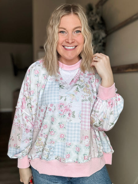 Corinne Patchwork Pullover