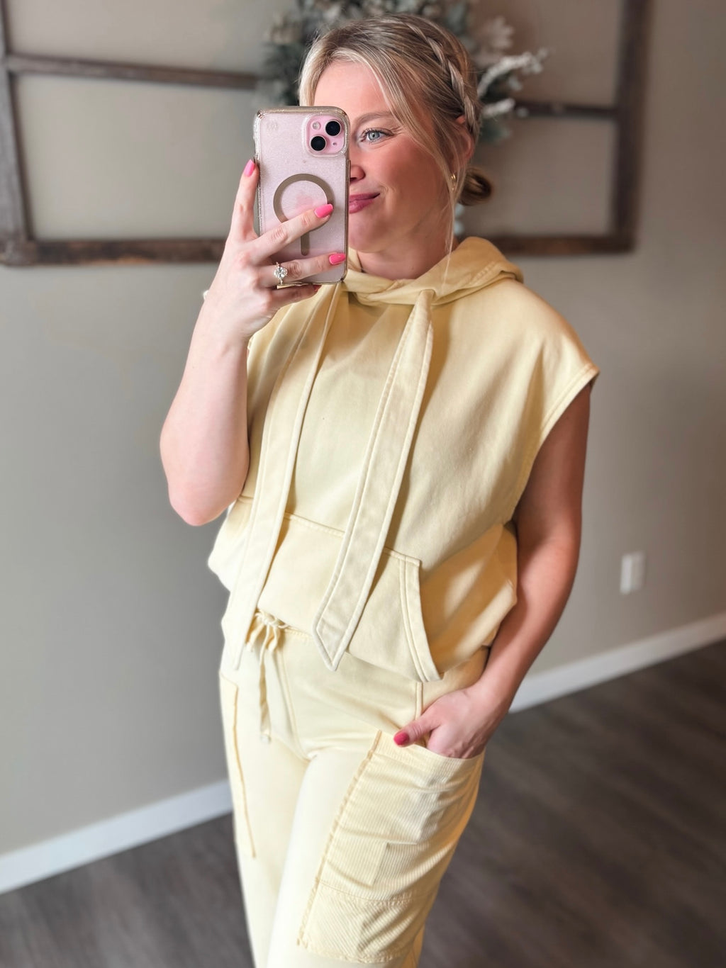 Vaela French Terry Sleeveless Hoodie